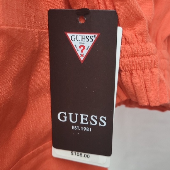 Women's guess crop top size large orange - Picture 4 of 5